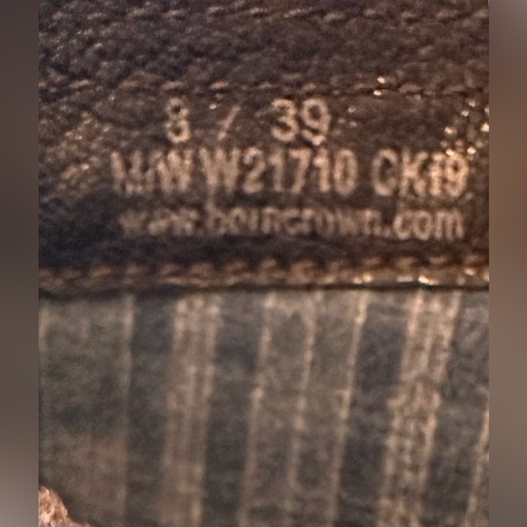 Born Crown Womens Kimber Boots Brown Suede Stacked Heels Buckle Side Zipper 8 M - Picture 10 of 14